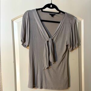 Banana Republic Beige Tie-Front V Neck Women's Top S